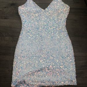 White Sequence Dress
